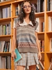 V Neck Graphic Sweater Vest