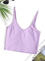 V Neck Jersey Baby Tank Top M Light purple