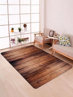 Vintage Wooden Grain Area Floor Rug