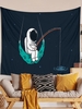 Wall Hanging Astronaut Fishing Pattern Tapestry