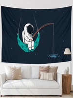 Wall Hanging Astronaut Fishing Pattern Tapestry
