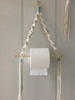 Wall Hanging Hand-woven Rope Macrame Tassel Wooden Stick Rack