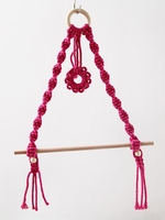 Wall Hanging Hand-woven Rope Tassel Wooden Stick Rack