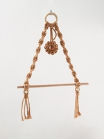 Wall Hanging Hand-woven Rope Tassel Wooden Stick Rack