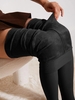 Warm Pantyhose Tight Style Stirrup Thermo Fleece Lined Leggings Black