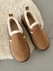 Warm Thermal Faux Shearling Lined Buckle Loafers Flat Shoes