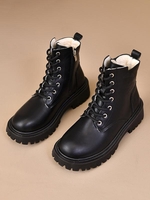 Warm Thermal Fleece Lined Lace Up Platform Combat Boots