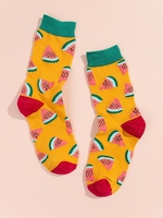 Watermelon Pattern Calf Socks