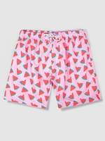 Watermelon Print Drawstring Pocket Shorts Xl Light pink