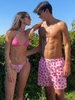 Watermelon Print Matching Couple Swimwear Light pink