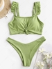 Women Tankinis ZAFUL The Soul Knot Xl Green peas