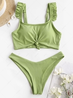 Women Tankinis ZAFUL The Soul Knot Xl Green peas