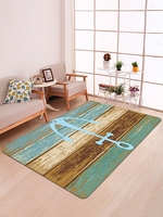 Wooden Anchor Print Floor Mat
