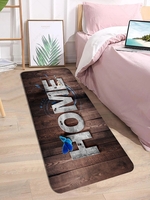 Wooden Home Butterfly Print Floor Mat
