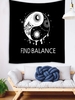 Yin and Yang Sun Moon Print Wall Hanging Tapestry