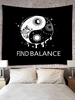 Yin and Yang Sun Moon Print Wall Hanging Tapestry