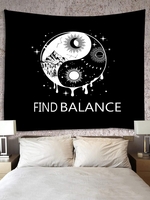 Yin and Yang Sun Moon Print Wall Hanging Tapestry