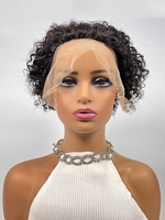 zaful 13*1 LACE Front Fluffy Curly 150% Human Hair Wig