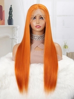 zaful 13*1 Lace Front Silky Straight Long Heat Resistant Synthetic Hair Wig