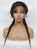 zaful 13*1 Lace Front Synthetic Wig with Braid Hair Bunches