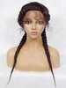 zaful 13*1 Lace Front Synthetic Wig with Braid Hair Bunches