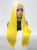 zaful 13*3 Lace Front White Gradient Yellow Long Natural Straight Synthetic Wig