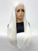 zaful 13*3 Lace Front White Long Natural Straight Synthetic Wig