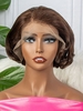 zaful 13*4 Lace Front 150% Human Hair Short Natural Curly Wig