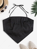 ZAFUL Back Tie Halter Bandana Top Xl Black