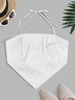 ZAFUL Back Tie Halter Bandana Top Xl White