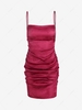 ZAFUL Backless Ruched Bodycon Party Dress M Lava red