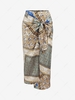 ZAFUL Bandana Paisley Print Tie Sarong-style Skirt Xl Multi d