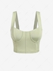 ZAFUL Basic Cupped Crop Tank Top L Light green