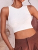 ZAFUL Basic Cutout Racerback Crop Top M White