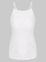ZAFUL Basic Rib-knit Camisole S White