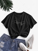 ZAFUL Basic Sketch Gesture Graphic T Shirt Xl Black