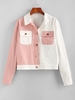 ZAFUL Bicolor Pocket Button Up Jacket M Multi a