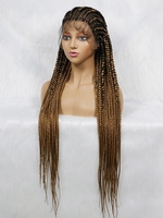 zaful Black and Brown Mixed Color Long Lace Front Synthetic Wig