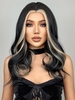 zaful Black and Brown Mixed Color Medium Length Wavy Synthetic Wig