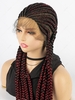 zaful Black and Burgundy Extra Long Braid Hair Synthetic Wig