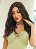 zaful Black Brown Color Long Wavy Synthetic Daily Wig