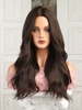 zaful Black Brown Long Wavy Synthetic Daily Wig