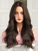 zaful Black Brown Long Wavy Synthetic Daily Wig
