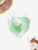 ZAFUL Bohemian Paisley Tie Back Cami Bandana Top M Green