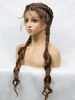 zaful Braid Hair Lace Front Synthetic Wig with Wavy Bunches