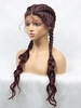 zaful Braid Hair Lace Front Synthetic Wig with Wavy Bunches