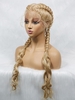 zaful Braid Hair Lace Front Synthetic Wig with Wavy Bunches