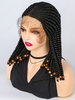 zaful Braid Haircut of Beads Lace Front Synthetic Wig