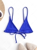ZAFUL Bralette Plain String Bikini Top M Cobalt blue