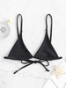 ZAFUL Bralette Plain String Bikini Top S Black